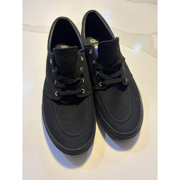 Polo Ralph Lauren Faxon X Black Canvas Sneakers Men\'s Size 14 Black Casual Shoes main image 8